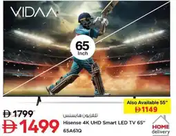 Nesto Hisense 4K UHD Smart LED TV 65" 65A61Q offer