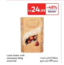 Carrefour Lindt lind or milk chocolate assorted offer