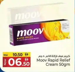 Kenz Hypermarket Moov rapid relief cream offer