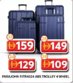 Grand Hyper Market Parajohn PJTR4024 abs trolley 4 wheel offer