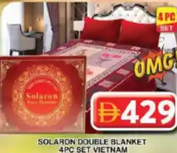 Grand Hyper Market Solaron double blanket 4pc set vietnam offer