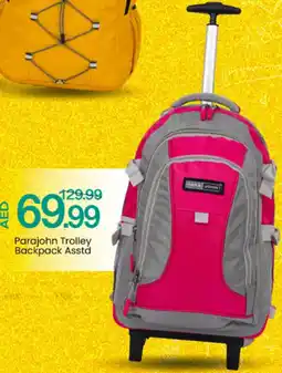 Mark & Save Parajohn Trolley Backpack Asstd offer