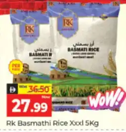 Al Madina Hypermarket Rk Basmathi Rice Xxxl 5Kg offer