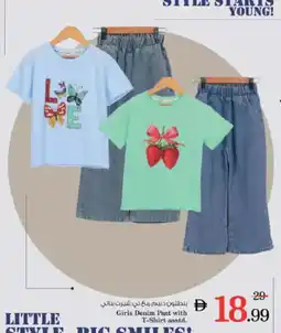 Nesto Girls denim pant with t-shirt asstd. offer