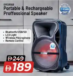 Nesto Geepas Portable & Rechargeable Proffessional Speaker offer