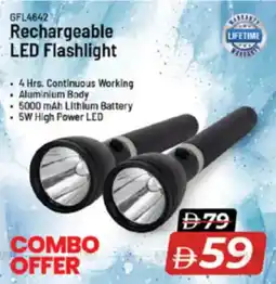 Nesto Geepas Rechargeable LED Flashlight offer