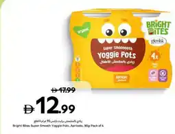 Carrefour Bright Bites Super Smooth Yoggie Pots, Apricots offer
