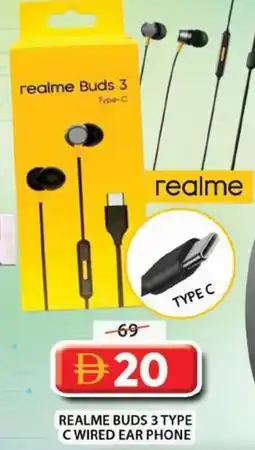 Grand Mall Sharjah Realme buds 3 type c wired ear phone offer
