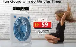 Grand Mall Sharjah Geepas GF21113 box fan offer