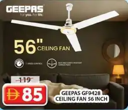 Grand Mall Sharjah Geepas GF9428 ceiling fan 56 inch offer