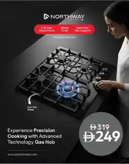 Nesto Northway 4 burner glass stove offer