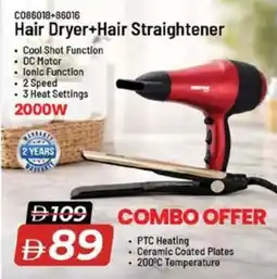 Nesto C086018+86016 Hair Dryer+Hair Straightener offer