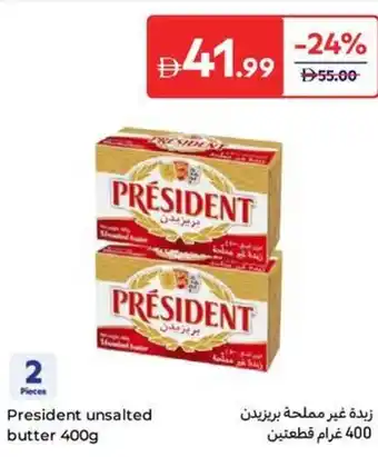 Carrefour President unsalted butter offer