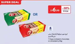 Carrefour 7 days croissant chocolate or strawberry offer