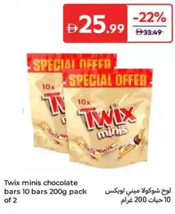 Carrefour Twix minis chocolate bars offer