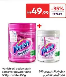 Carrefour Vanish oxi action stain remover powder pink + white offer