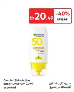 Carrefour Garnier skin active super uv serum assorted offer