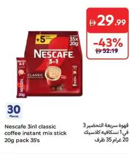 Carrefour Nescafe 3in1 classic coffee instant mix stick offer