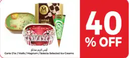 Union Coop Carte d'or/walls/magnum/selecta selected ice creams offer