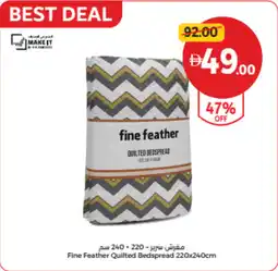 Union Coop Fine feather quilted bedspread offer