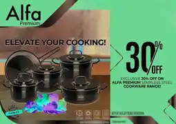 Carrefour Alfa premium stainless steel cookware range offer