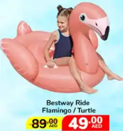 Lulu Hypermarket Bestway Ride Flamingo / Turtle offer