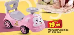 Mark & Save Manual Push Ride On Car Box offer