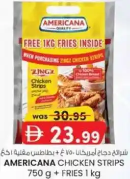 KM Trading Americana chicken strips + fries offer
