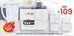 Al Madina Geepas 4in1food procsr/650W/-GSB6147 offer