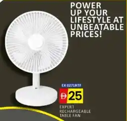 Al Madina Expert rechargeable table fan EX 0271RTF offer