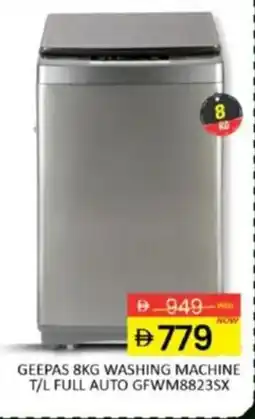 Al Madina Geepas washing machine T/L full auto GFWM8823SX offer