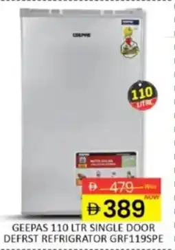 Al Madina Geepas single door defrst refrigrator GRF119SPE offer