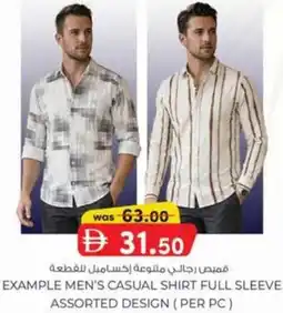 KM Trading Example men's casual shirt full sleeve assorted design offer
