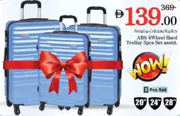 Nesto ABS 4Wheel Hard Trolley 3pcs Set asstd. offer