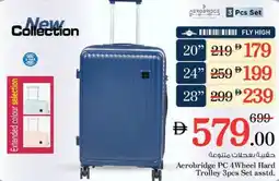 Nesto Aerobridge PC 4Wheel Hard Trolley 3pcs Set asstd. offer