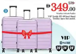 Nesto VIP Trekk PP 4Wheel Hard Trolley 3pcs Set asstd. offer