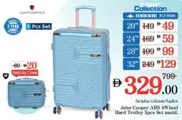 Nesto John Cooper ABS 4Wheel Hard Trolley 5pcs Set asstd. offer