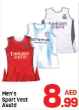 Day To Day Men's Sport Vest Asstd offer