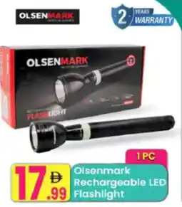 Everyday Center Olsenmark Rechargeable LED Flashlight offer