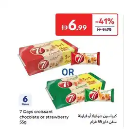 Carrefour 7 Days croissant chocolate or strawberry offer