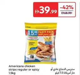 Carrefour Americana chicken strips regular or spicy offer