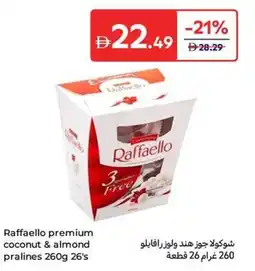 Carrefour Raffaello premium coconut & almond pralines offer