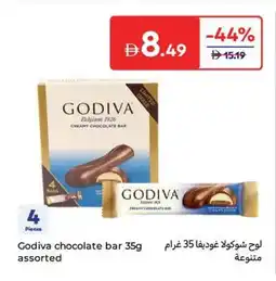 Carrefour Godiva chocolate bar assorted offer