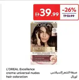 Carrefour L'OREAL Excellence creme universal nudes hair coloration offer