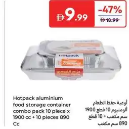 Carrefour Hotpack aluminium food storage container combo pack offer