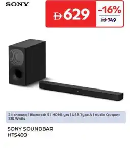 Carrefour SONY SOUNDBAR HTS400 offer