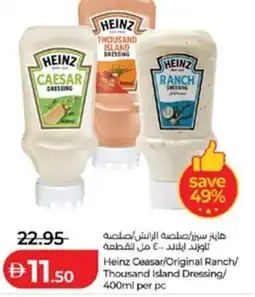 Lulu Hypermarket Heinz Ceasar/Original Ranch/ Thousand Island Dressing offer