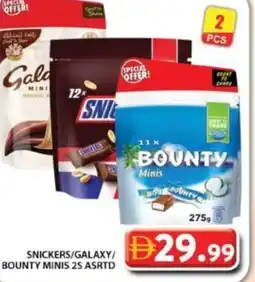 Grand Hyper Market Snickers/galaxy/ bounty minis 25 asrtd offer