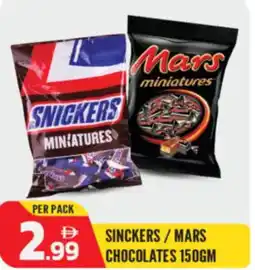 Dream Land Center Sinckers/mars chocolates offer