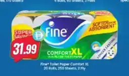Almaya supermarket Fine Toilet Paper Comfort XL offer